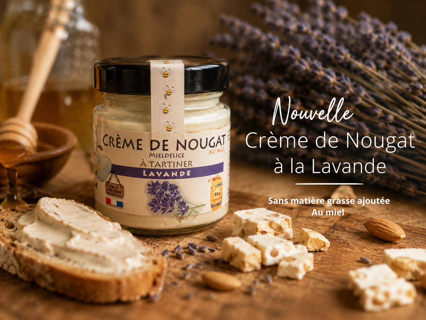 Crème de nougat Lavande Mieldelice
