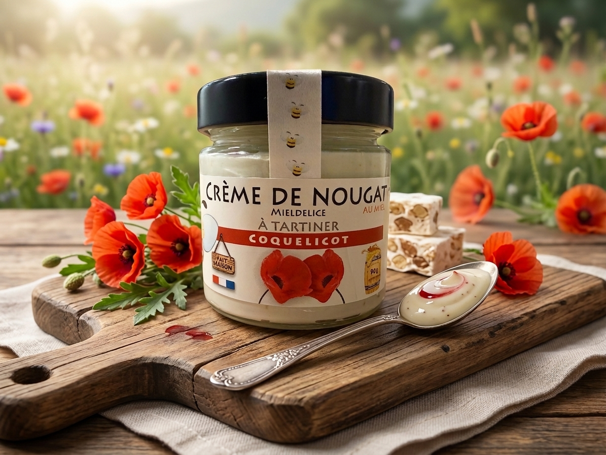 Crème de nougat au coquelicot