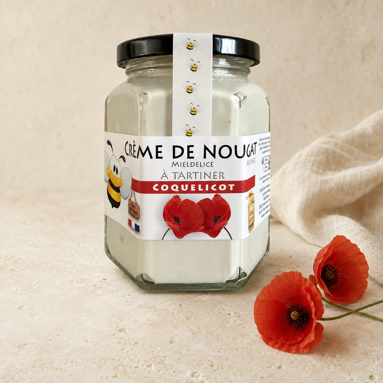 Creme de nougat Coquelicot Mieldelice
