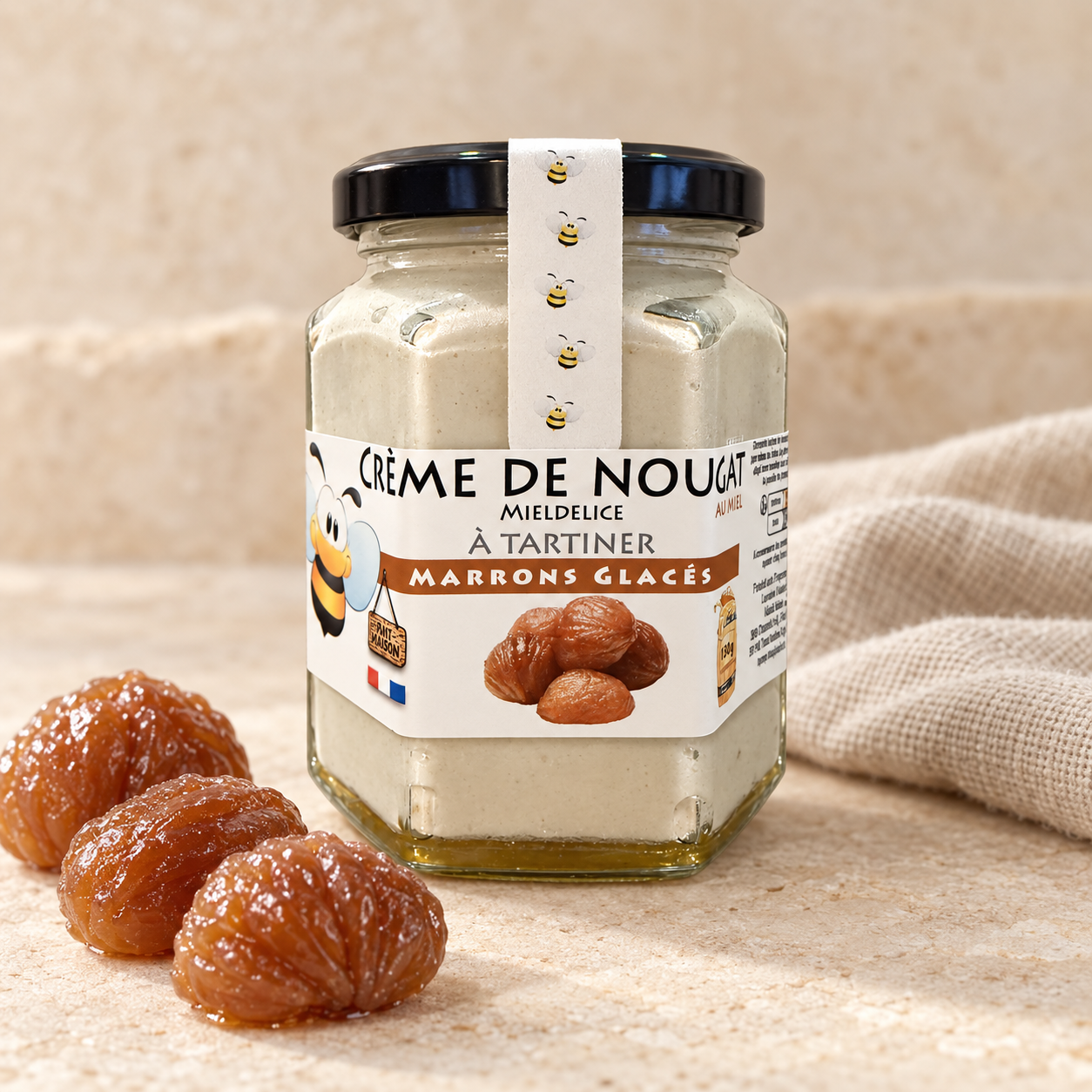 Creme de nougat Marrons Glacés Mieldelice