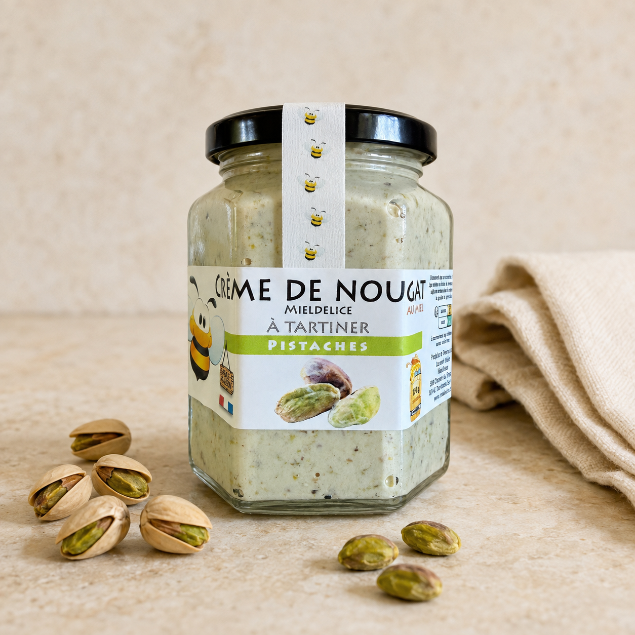 Creme de nougat Pistache Mieldelice