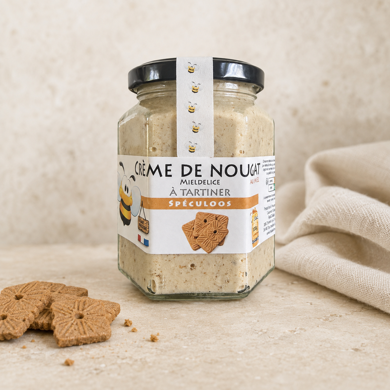 Crème de nougat Speculoos Mieldelice