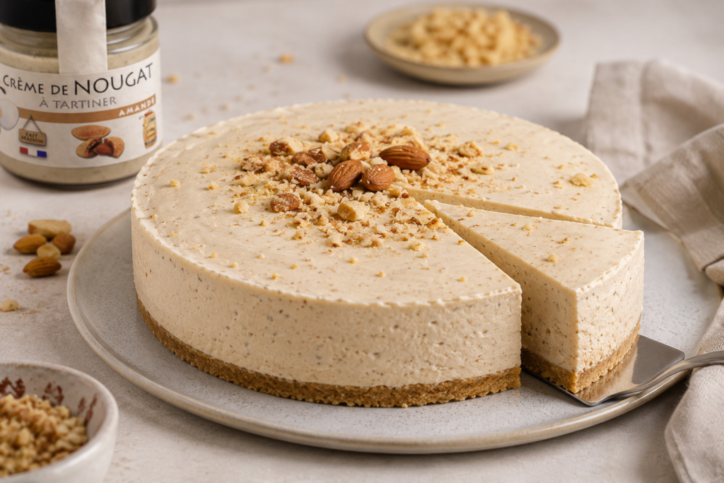 Chesscake à la creme de nougat mieldelice