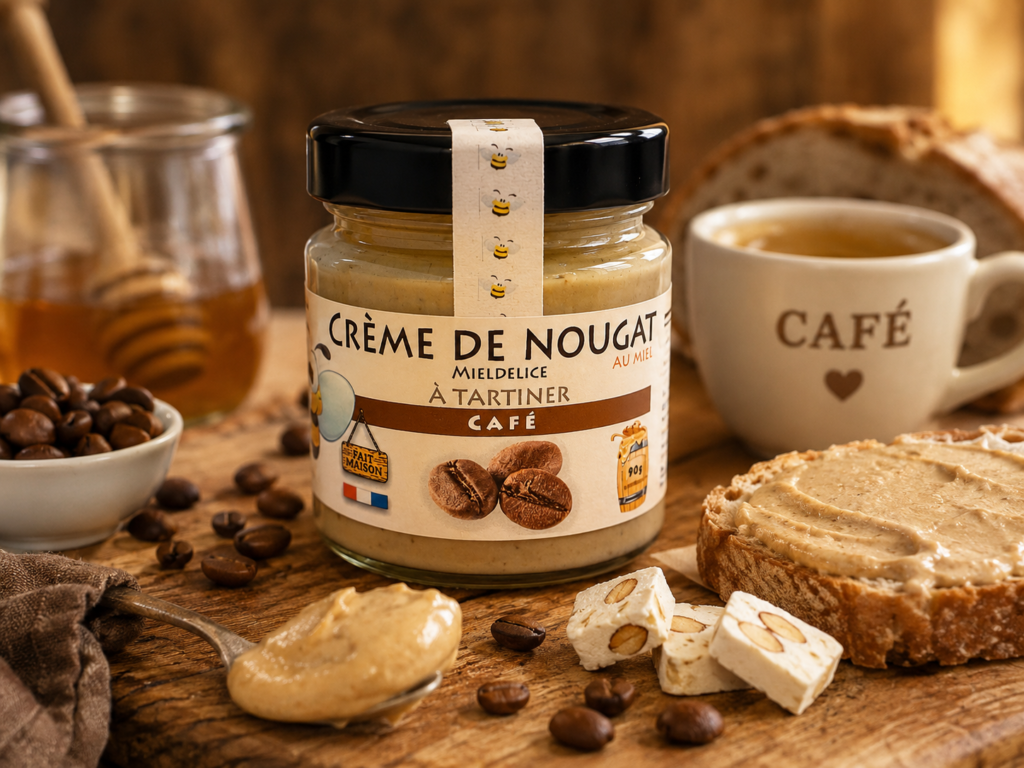 Crème de nougat au café Mieldelice