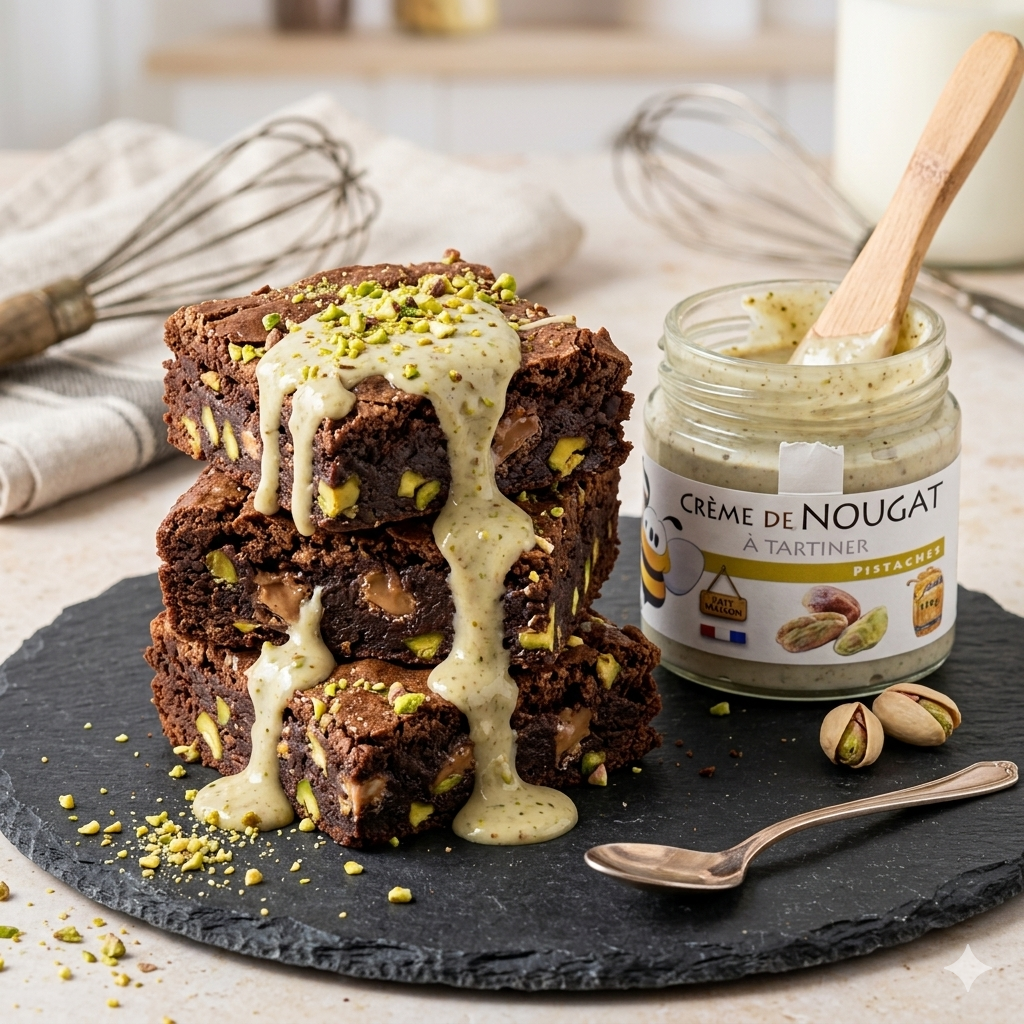 Brownies à la crème de nougat Mieldelice