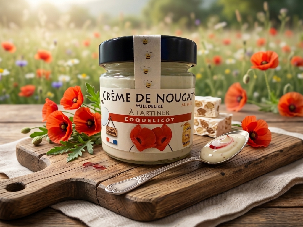 Crème de nougat au coquelicot